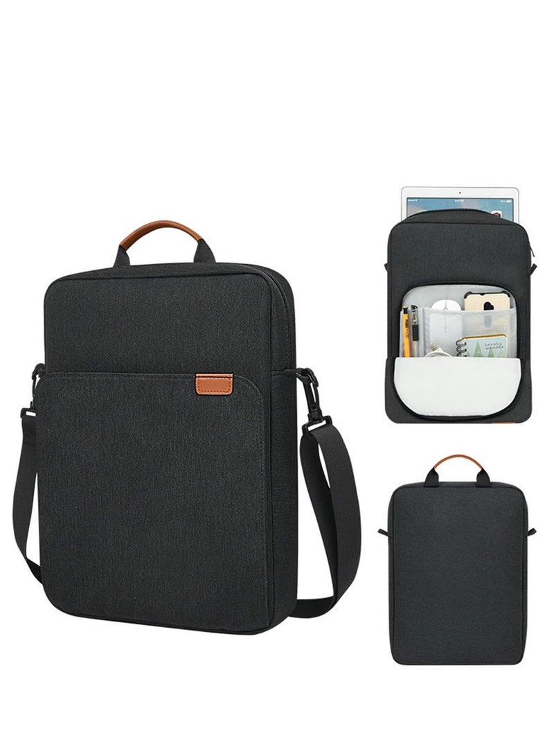 Nadrab 13-14.1 Inch Laptop Sleeve Bag, Internal 33x24.2x5cm, Fits MacBook Air 13.6" M5 2026 / MacBook Pro 14.2" M5 2026, iPad Pro 13" M5, Huawei MatePad Pro 13.2", Shockproof Carrying Case with Handle & Strap，black - Image 1